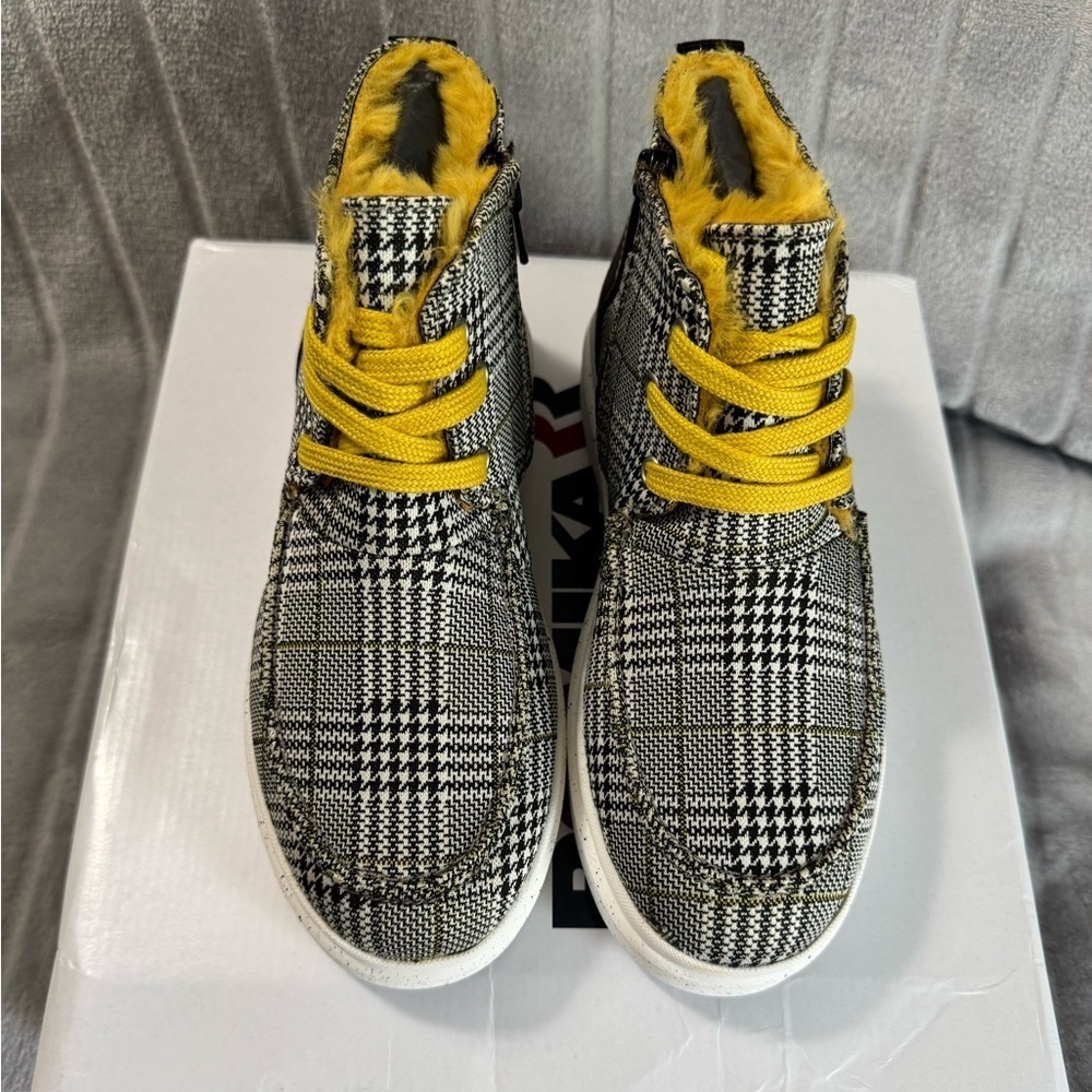 Romika Helsinki 02 Black Yellow Faux Fur Boot Sneaker EU 36 US 5 to 5.5 - Picture 2 of 13